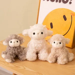 Süßes Cartoon kleines Schaf Plüschtier sitzende Lamm Puppe Kinder Geschenk zum Geburtstag!