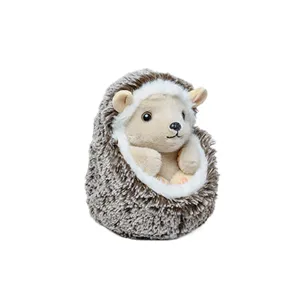 Cute plush hedgehog toy, soft stuffed animal doll, cuddly companion gift for kids.