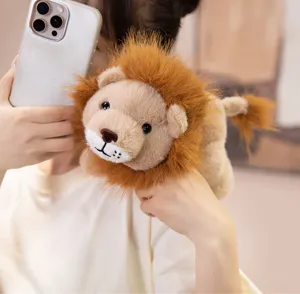Cute plush lion toy soft stuffed animal doll for children and baby comforting companion