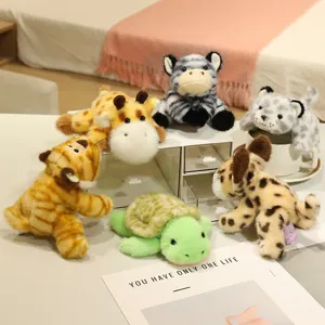 Cute Plush Animal Refrigerator Magnet Toy Soft Stuffed Doll Cartoon Deer Tiger Leopard Zebra Turtle Cat Home Decor