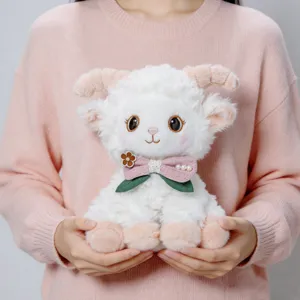 Cute little fluffy sheep plush toy stuffed animal cute lamb doll for kids lovely gift