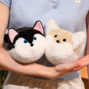 Cute round plush toy, chubby animal doll, soft decompression stress relief companion toy.