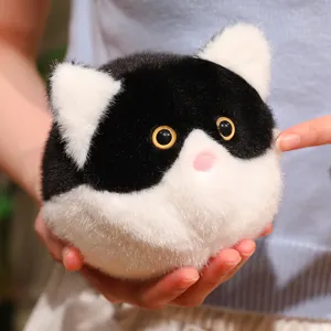 Cute chubby round cat plush toy soft stuffed animal doll for kids pillow gift cute design item