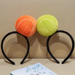 Schwarzer Plüsch Ball Haarreif kreative Sport Haarspzede lustiges Accessoire Party Geschenke