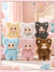 Simpatico peluche volpe simulazione ciondolo giocattolo soffice bambola portachiavi