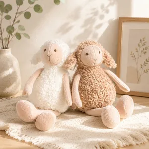 Cute fluffy long-legged lamb plush toy stuffed animal doll for kids comfort birthday gift