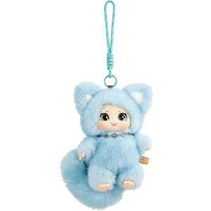 Simatico peluche volpe blu pendente borsa portachiavi bambola animale farcito soffice