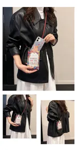 Mini crossbody phone bag for women, stylish lightweight PU leather mobile pouch with strap.