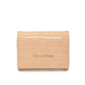 Portefeuille Court pour Femme Motif Crocodile Pliant Compact Porte-Cartes Monnaie