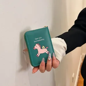 Etui de carte femme 2025 nouveau compact porte-carte credit mini portefeuille multi fentes