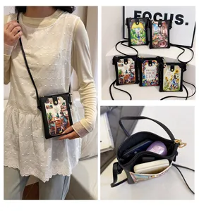 Women cute artistic crossbody phone bag 2025 new versatile single shoulder mini bag.