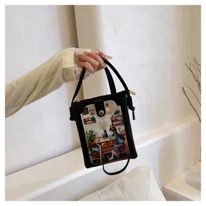 Women crossbody phone bag cute small shoulder bag minimalist design everyday chic purse black