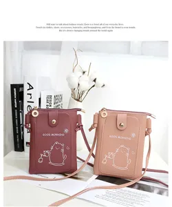 Cute mini crossbody phone bag for women, PU leather mini shoulder bag with card pocket.