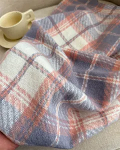 Korean style autumn winter plaid cashmere feel scarf warm fashion unisex tassel shawl