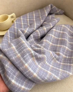 Koreanischer Stil Herbst Winter karierter Kunstkaschmir Schal warme Quaste Detail Ansicht