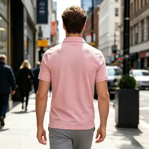 Chemise polo respirante à manches courtes pour homme, haut d'été slim casual quotidien.