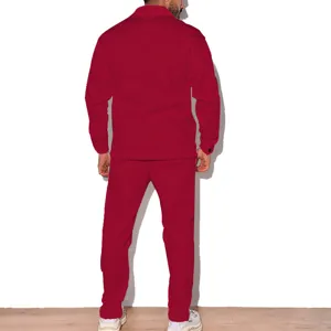 Ensemble veste et pantalon de loisirs en suédine automne pour hommes manches longues