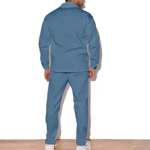 Ensemble de survêtement en suédine décontracté pour homme veste et pantalon automne