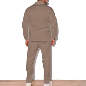 Ensemble veste pantalon decontracte en suine automne homme grande taille tendance