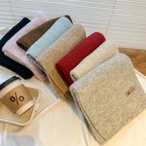Women Men Winter Warm Plaid Scarf Polyester Faux Wool Soft Tassel Long Scarves Casual Fashion Daily Neck Wear