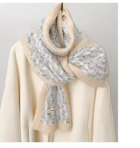 Bufanda de punto gruesa de invierno para mujer, cálida suave acogedora flecos casual chic diario.