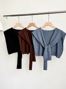 Korean hollow out floral knit shawl knitted bolero cardigan summer sun protection outerwear top