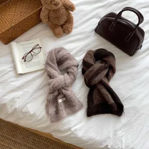 Invierno Mujeres Hombres Bufanda de Cachemira Cálida y Gruesa Cuadros Degradados Suave A Prueba de Viento Calentador de Cuello Chal de Moda