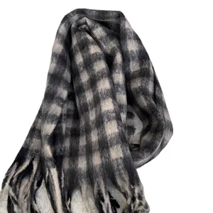 Autumn winter classic plaid scarf soft cozy warm tassel wrap stylish unisex winter accessory