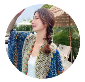 Ethnic style knitted poncho cape for women travel photo outer cardigan boho outerwear.