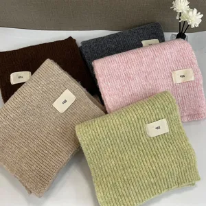 Women's Thickened Soft Viscose Knitted Scarf Warm Tassel Shawl Versatile Literary Long Scarf Cold Weather Neck Wear