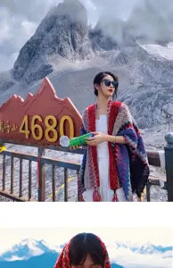 Ethnic style knitted shawl women's travel cloak colorful tassel cape outdoor wear Lijiang style