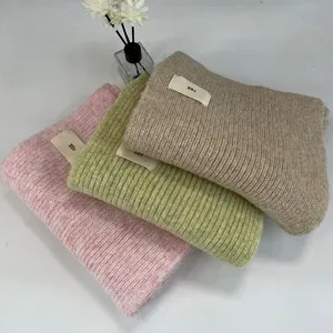 Thickened soft knitted winter scarf warm shawl cozy women fashion accessory stylish design