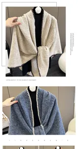 Triangle shawl scarf knitted winter warm fashion elegant women daily wear comfortable design
