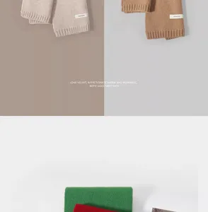 Pure wool knitted scarf for winter warmth, solid color cozy neckerchief with style.