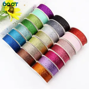 Bunte Glitzerband Rollen für Geschenkverpackung, Blumensträuße und DIY Partydekoration.