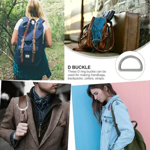 Fibbia ad anello D in plastica da 20mm semicerchio per zaini cinghie accessori borse.