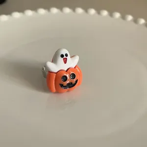 Cute Halloween pumpkin ghost ring unique funny resin finger jewelry for women party gifts
