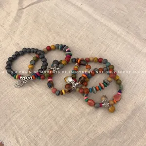 Nuevo Estilo Chino Hecho a Mano Cerámica Cuentas Pulsera Étnico Antiguo Diseño Amuleto Muñeca Accesorios Para Mujeres Regalo