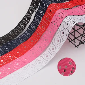 Ruban creux à vagues de 3,8 cm garniture en tissu gaufré pour nœud DIY couture