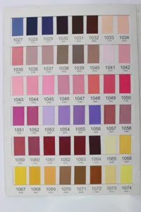 Grosgrain ribbon color card chart displaying multiple vibrant shades for floral bows decoration.
