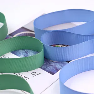 Solid color grosgrain ribbon 5-10mm wide for floral gift wrapping and bow decoration