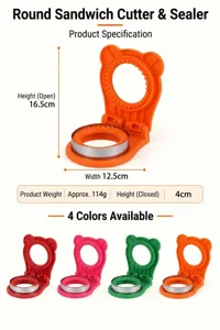 Runder Sandwich Cutter und Versiegler Bärenform Toastbrot Zubereiter für Küche Backen