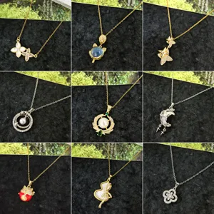 Minimalist Stainless Steel Pendant Necklace With Rhinestone And Artificial Pearl Fashion Jewelry Gift For Women
