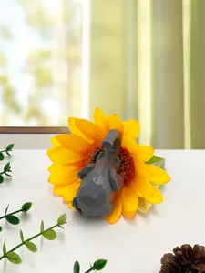 Creative geometric elephant sunflower wall hook or cute decorative figurine for home interior decor.