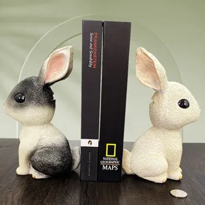 Schattig konijn spaarpot hars munt opslag doos creatief paascadeau huis desktop ornament