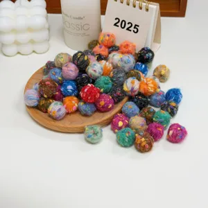 Colorful Spotted Wool Yarn Ball DIY Jewelry Accessories Beading Material