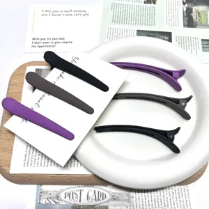 Large matte duckbill hair clips set, seamless makeup bangs clips for women styling accessories.