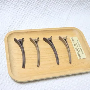 Korean matte duckbill hair clips, stylish solid color styling pins for daily hair styling.
