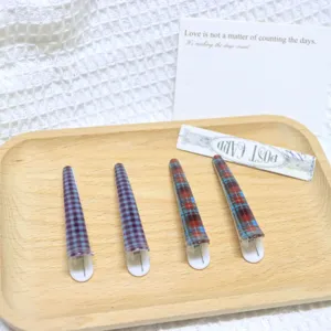 British style plaid hair clips duckbill barrettes cute side bangs clips hair accessories set.
