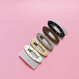 Korean style colorful polka dot hair clip set, metal dripping glaze side bangs hair pin for women.